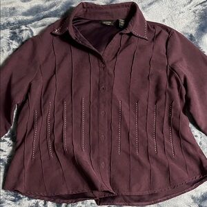 Deep Purple Button-Down Shirt